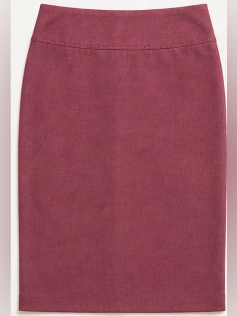 🆕 [BCBG MaxAzria] Wine Burgundy Cotton Blend Lined Straight Pencil Skirt Sz 0